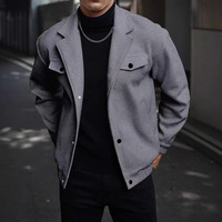 Blouson Bomber Décontracté Ample et Épais à Simple Boutonnage pour l'Hiver – Idéal pour l'Export