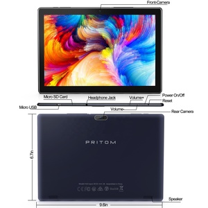 Pritom M10 giáo dục 10.1 "máy tính bảng Quad core 2GB RAM 32GB Rom Android 10/11 máy tính bảng PC 3 gam/wifi với 2MP + 8MP máy ảnh với 5000mAh - Product Image 5