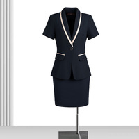 2025 été nouvelle diffusion hôte femme robe blanc à manches courtes costume veste avec jupe femmes costumes et Blazers