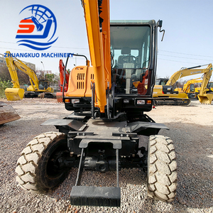 Excavatrice sur pneus Hyundai 60W-9 d'occasion, 6 tonnes, haute performance, livraison gratuite, bon prix, petite excavatrice d'occasion à vendre - Product Image 4