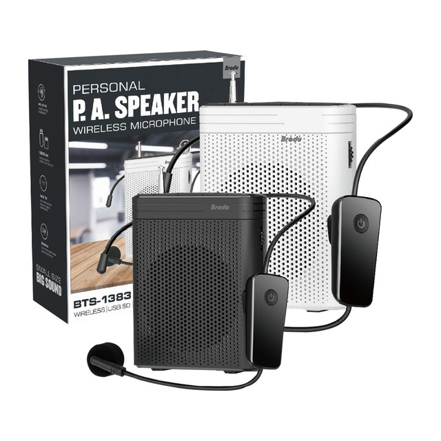 Portable 1200mAh Handsfree Voice Amplifier with Wireless Classroom Microphone Headset for Teachers