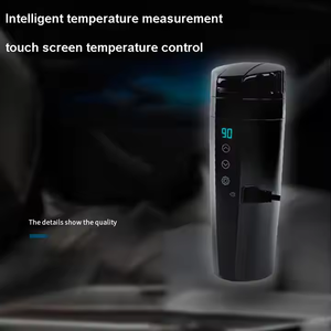 Tasse chauffante électrique pour voiture 12V anti-fuite, en acier inoxydable 304, avec affichage numérique et commande tactile, 500 ml, isolation longue durée 12-24h - Product Image 2
