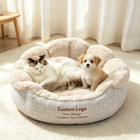 Cama para Mascotas de Interior Tipo Cueva, para Gatitos y Cachorros, con Impresión Personalizada, Súper Suave, Agradable al Tacto, Base Antideslizante, para Uso en Interiores