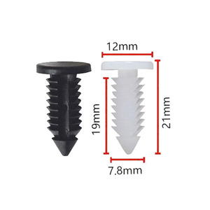 Clip de Plástico A17 de 12mm x 21mm para Jeep Cherokee, Sujetador de Puerta Trasera de Nylon Negro/Blanco, Repuesto de Sujetador Automotriz - Product Image 1