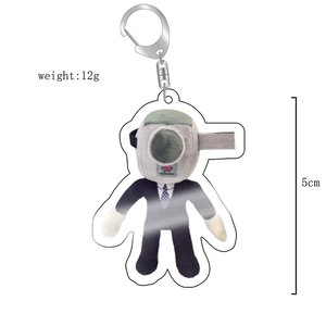 Llavero de acrílico con foto de peluche de <span class=keywords><strong>Skibidi</strong></span> Toilet, juguetes coleccionables, regalos para niños, fans, adultos, figura de anime, Titan TV Man, Cameraman - Product Image 5