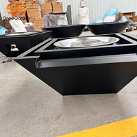 Foyer à gaz élégant en acier Cascade extérieure pour patio, jardin ou arrière-cour en acier Corten