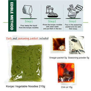 Nouilles asiatiques sans gluten végétalien algues nouilles de konjac végétarien instantané à base de plantes style ramen goût aigre chaud nouilles tasses - Product Image 2