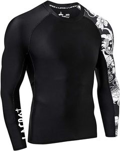 HUGE SPORTS Hombres Splice <span class=keywords><strong>UV</strong></span> Protección solar UPF 50 + Skins Rash Guard Mangas largas - Product Image 3