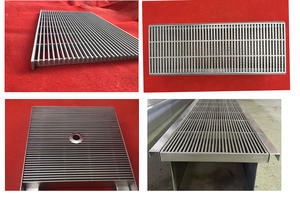 현대 야외 수영장 선형 배수 내구성 스테인레스 스틸 격자 수영장 격자 폐수 - Product Image 3