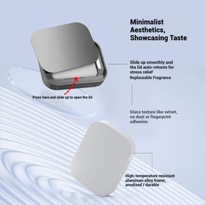 Aikun OEM/ODM Elegant <b>Square</b> Aluminum Alloy Customized Logo Car Vent Clip Air Freshener Auto Interior Aroma Diffuser Car - Product Image 3