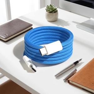 Cable de Datos Magnético Trenzado de Carga Rápida No Estándar para Puertos <span class=keywords><strong>USB</strong></span> de Automóvil, Compatible con Adhesión Magnética - Product Image 2