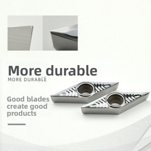 Plaquettes en carbure VBGT VBGT1604/VBGT1103, forme losange, pour tournage extérieur et intérieur, 35 degrés, pour aluminium - Product Image 3