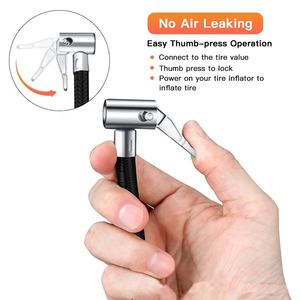 Adaptateur <span class=keywords><strong>de</strong></span> tuyau <span class=keywords><strong>de</strong></span> <span class=keywords><strong>gonflage</strong></span> <span class=keywords><strong>de</strong></span> pneu pour <span class=keywords><strong>visser</strong></span> la torsion sur convertir en verrouillage sur la connexion, verrouillage <span class=keywords><strong>de</strong></span> <span class=keywords><strong>valve</strong></span> Schrader <span class=keywords><strong>de</strong></span> pneu sur le mandrin d'air avec tuyau d'air - Product Image 4