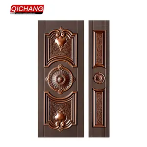 Qichang fini feuilles d'acier inoxydable garde-robe décoration porte panneau porte peau