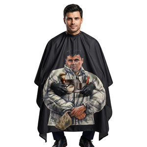Capa de Barbero con Estampado Gráfico de El Chapo, Impermeable, para Salón de Belleza, Capa para Cortar el Cabello - Product Image 4