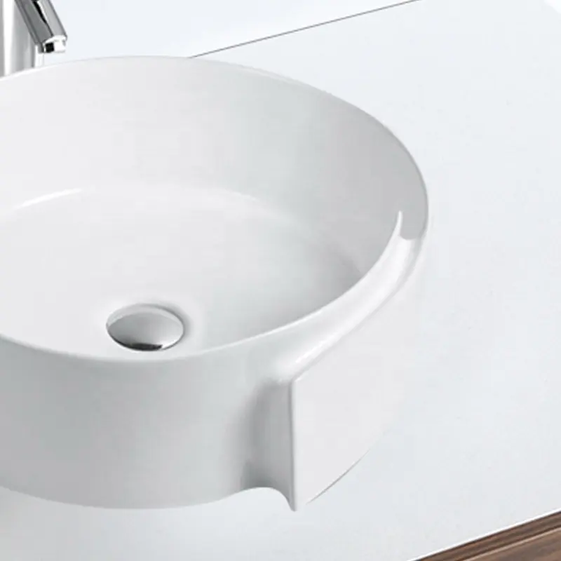 Bathroom white color counter top ceramic wash basins hot selling in Australia and Europe markets