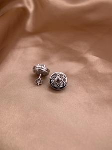 Indian Manufactured Moissanite Diamond Earrings Handmade Fine Jewelry for Women Wedding Engagement Anniversary For Sale - Product Image 4