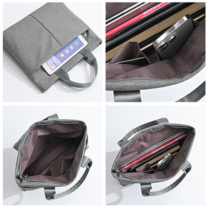 <strong>Custom</strong> logo 14 Inch Lightweight <strong>Computer</strong> Handbag for Men Portable Waterproof Nylon Business Briefcase Document Bags Laptop Bags - Product Image 5