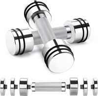 Ensemble d'haltères réglables en acier de 2/3/4/5 kg pour femmes et hommes |   Haltères avec poignée en mousse antidérapante pour la salle de sport à domicile