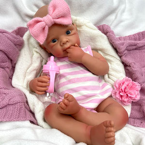 Muñecas Reborn Personalizadas de 21 Pulgadas, de Silicona, Cuerpo Completo, Ojos Abiertos, Muñecas Reborn con Peso, Suaves y Abrazables, para Artistas, Regalo para Niños - Product Image 1