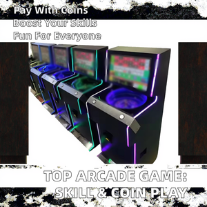 เครื่องเล่นเกมหยอดเหรียญดิจิตอล LED สไตล์เรโทรขนาดเล็กแบบตั้งโต๊ะสำหรับผู้ใหญ่ ดีไซน์คลาสสิกวินเทจพร้อมโครงสร้างโลหะ - Product Image 2