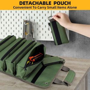 Bolsa de Herramientas Enrollable de Muestra Gratuita, Organizador de Herramientas Resistente para Hombres y Mujeres, para Electricistas y Mecánicos, Regalos para el Día del Padre, Verde - Product Image 4