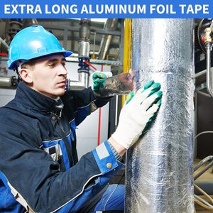 Heavy Duty Waterproof Aluminum Foil <strong>Tape</strong> for High Temperature Sealing and Repair Applies to <strong>Air</strong> Duct Metal Repair Dryer <strong>Vents</strong> - Product Image 4