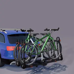 Evergnite - Suporte de aço para transporte e viagens ao ar livre, 22kg, para bicicletas, 2 bicicletas, suporte de aço para montagem traseira de carros