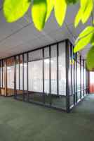 Partisi Dinding Kaca Tahan Api Modern dengan Kaca Transparan & Rangka Aluminium untuk Kantor, Sekolah, Rumah Sakit