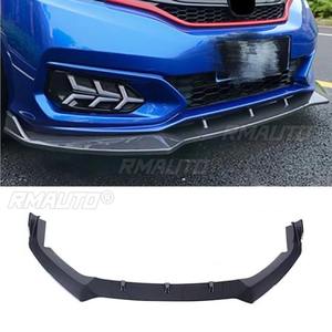<b>For</b> Honda Fit 2018-2020 <b>Car</b> Front Bumper Lip Splitter <b>Diffuser</b> Spoiler Body Kit Gloss Black Bumper Lip Modification Part - Product Image 2
