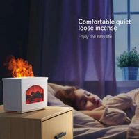 Humidificateur d'Air Innovant H2O Diffuseur Portable Brume Froide Usb3D Flamme Mini Cheminée Humidificateur Aromatique Diffuseur d'Huiles Essentielles