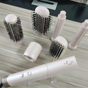 Dual Channel Multi Functional Styling Tool 6 In 1 Coanda Air Curler With Negative Ions Hot Cold Air Hair Care Pink - Product Image 1