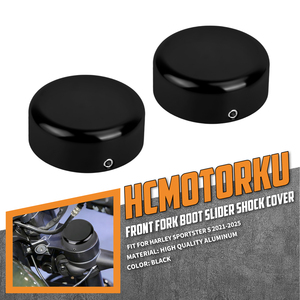 Cache-coupelles de fourche avant de <span class=keywords><strong>moto</strong></span> (2 pièces) en aluminium noir pour <span class=keywords><strong>Harley</strong></span> Sportster S RH1250S 2021-2025 - Product Image 2