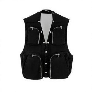 Chaleco de Piel de Cordero Reversible para Hombre, Moda Primavera, 100% Recubierto, Sin Mangas, Cuello en V, Cuatro Bolsillos con Cremallera, Impermeable, Formal - Product Image 3