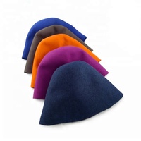 Chapeaux en feutre de laine en gros, forme de cloche, pour la chapellerie, fascinateurs, base de bloc, corps semi-fini, chapeaux Fedora pour l'hiver