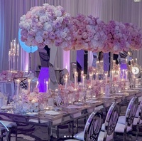 2023 centres de table intérieurs et extérieurs en métal doré pour décoration de fête de table d'anniversaire de mariage