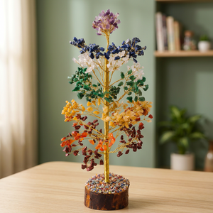 Natural 7 <b>Chakra</b> Crystal <b>Tree</b> | Handmade Gemstone Bonsai <b>Tree</b> | Reiki Healing Feng Shui Money <b>Tree</b> | Spiritual Home Decor | - Product Image 1
