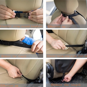 Bolsa de almacenamiento para asiento trasero de coche con bandeja de mesa plegable para niños pequeños, almohadilla protectora para patadas de coche, soporte para tableta - Product Image 5