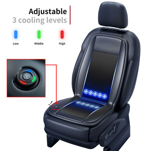 Refroidisseur de siège de voiture intelligent 12V/24V avec système de circulation d'air 3D - Cuir microfibre de luxe et coussin ventilé en maille pour <span class=keywords><strong>Tesla</strong></span>, SUV, camion - Product Image 3