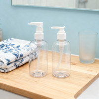 Bouteilles en plastique PET personnalisées de 250 ml avec pompe pulvérisatrice de 24 mm et décalcomanie pour emballage de savon liquide et shampoing – Vente en gros