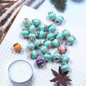 Nouvelle annonce grand trou strass perle décorative coloré acrylique entretoise perles pour la fabrication de bijoux charme bricolage accessoires - Product Image 2