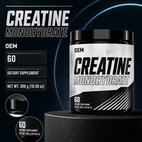 LUVVITA OEM ODM Créatine monohydrate en poudre, supplément nutritionnel optimal pour l'entraînement, 100g 250g 500g, étiquette privée, poudre de créatine