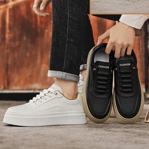 Small <b>White</b> <b>Shoes</b> Versatile Thick Sole Sports <b>Shoes</b> for Male Students Casual Low Top Thick Sole Board <b>Shoes</b> - Product Image 1