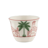 Ensemble de tasses à thé en porcelaine artisanale personnalisées avec logo, tasse à thé arabe individuelle en céramique