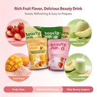 Collagène hydrolysé de qualité supérieure en poudre au lait, complément éclaircissant pour la peau, saveur fraise, soutien immunitaire, gestion de l'énergie, usage adulte