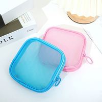 Grande trousse de toilette transparente portable, ensemble de sacs de toilette, pochette en filet, sac de voyage, organiseur de maquillage, sac de lavage en filet pas cher