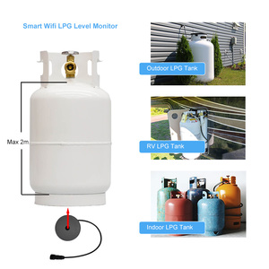 مقياس مستوى الخزان بالموجات فوق الصوتية اللاسلكي LPG2412-ESP مع تطبيق ذكي للمراقبة عبر الواي فاي للغاز البترولي المسال والماء والزيت مع حامل مغناطيسي خارجي للتركيب في القاع - Product Image 3