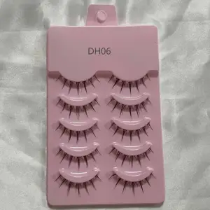 Wispy Lashes clear band eyelash Fake False Eyelashes faux mink lashes Japan Korea 5 pairs packaging natural style lashes