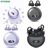 Écouteurs sans fil à clipser pour le sport, le fitness et autres appareils électroniques grand public, audio à oreille ouverte, affichage LED, étui de charge