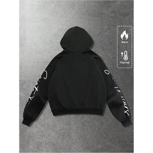 เสื้อฮู้ดพิมพ์ลายตาสำหรับผู้ชาย FOXA ผ้าฝ้ายเฟรนช์เทอร์รี่ สไตล์ฮิปฮอป สตรีทแวร์ ระบายอากาศได้ดี - Product Image 3